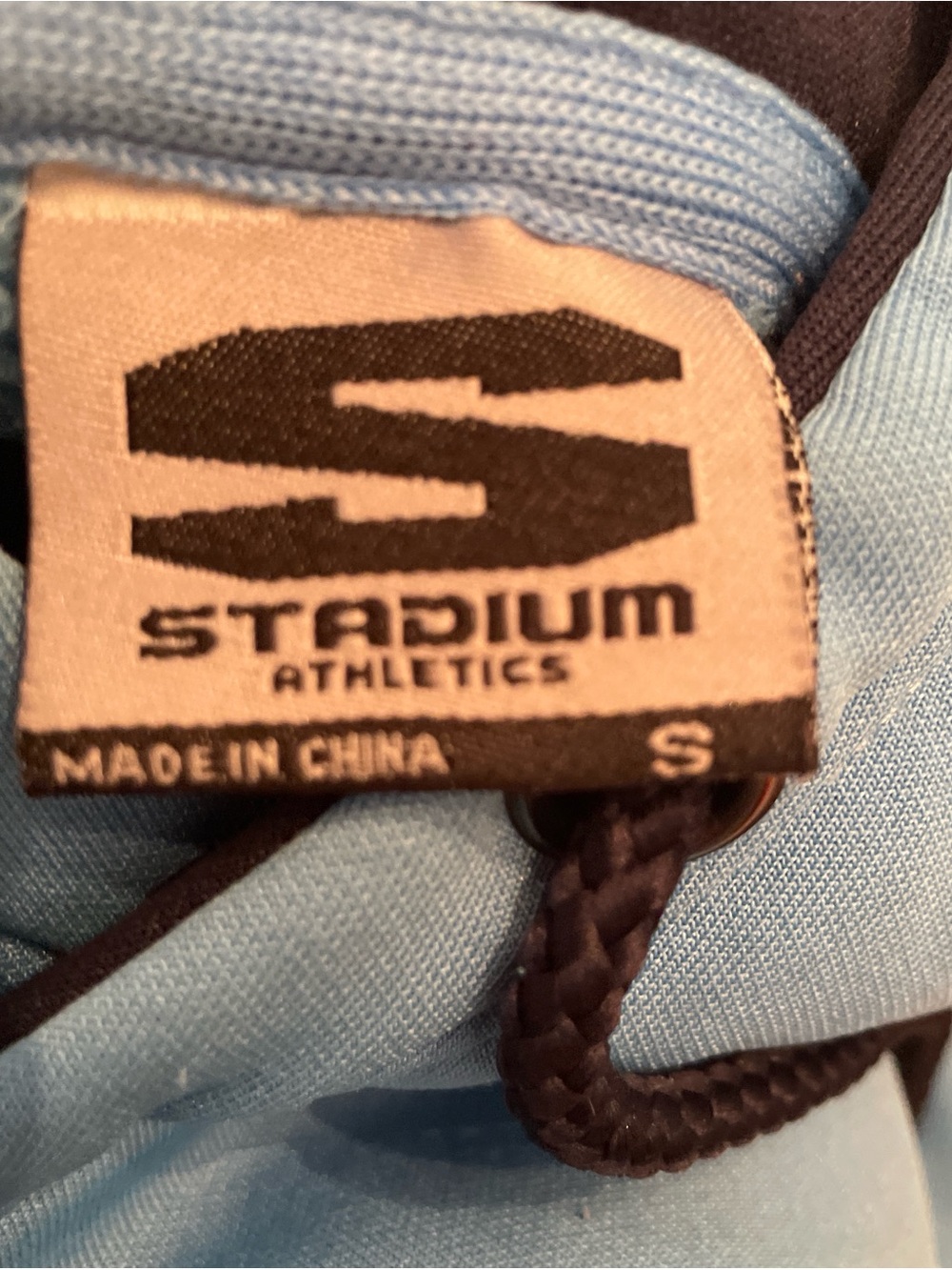 Stadium Athletics Light Blue Pullover with Navy Trim - Picture 4 of 5